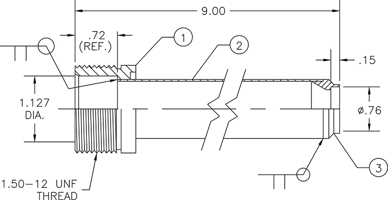 cryogenic bayonet drawing