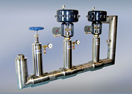 custom-manifold-feature cryogenic valves, actuated and manual