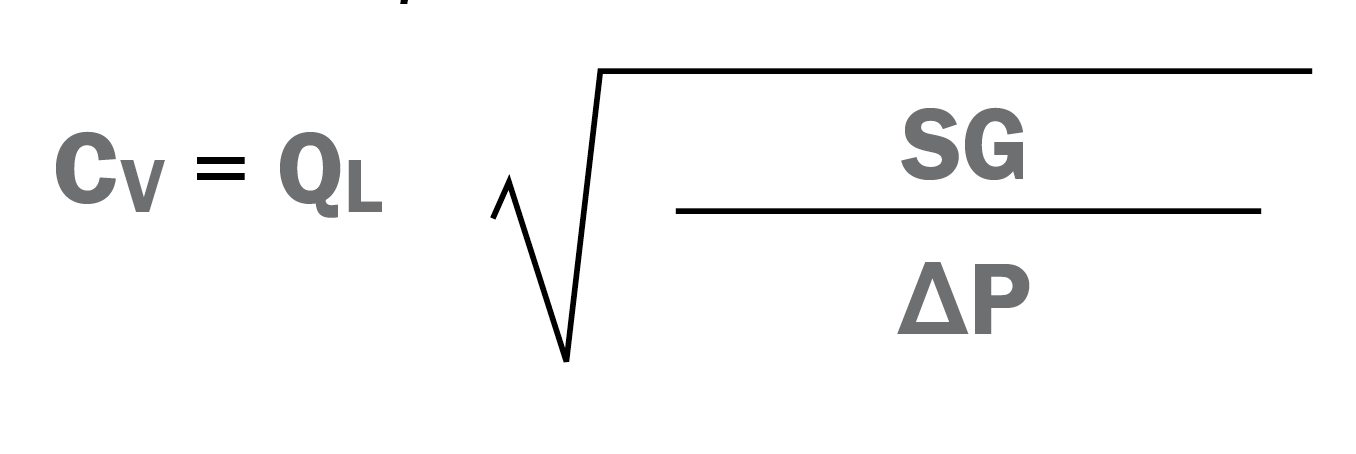 flow calculation formula for valve sizing